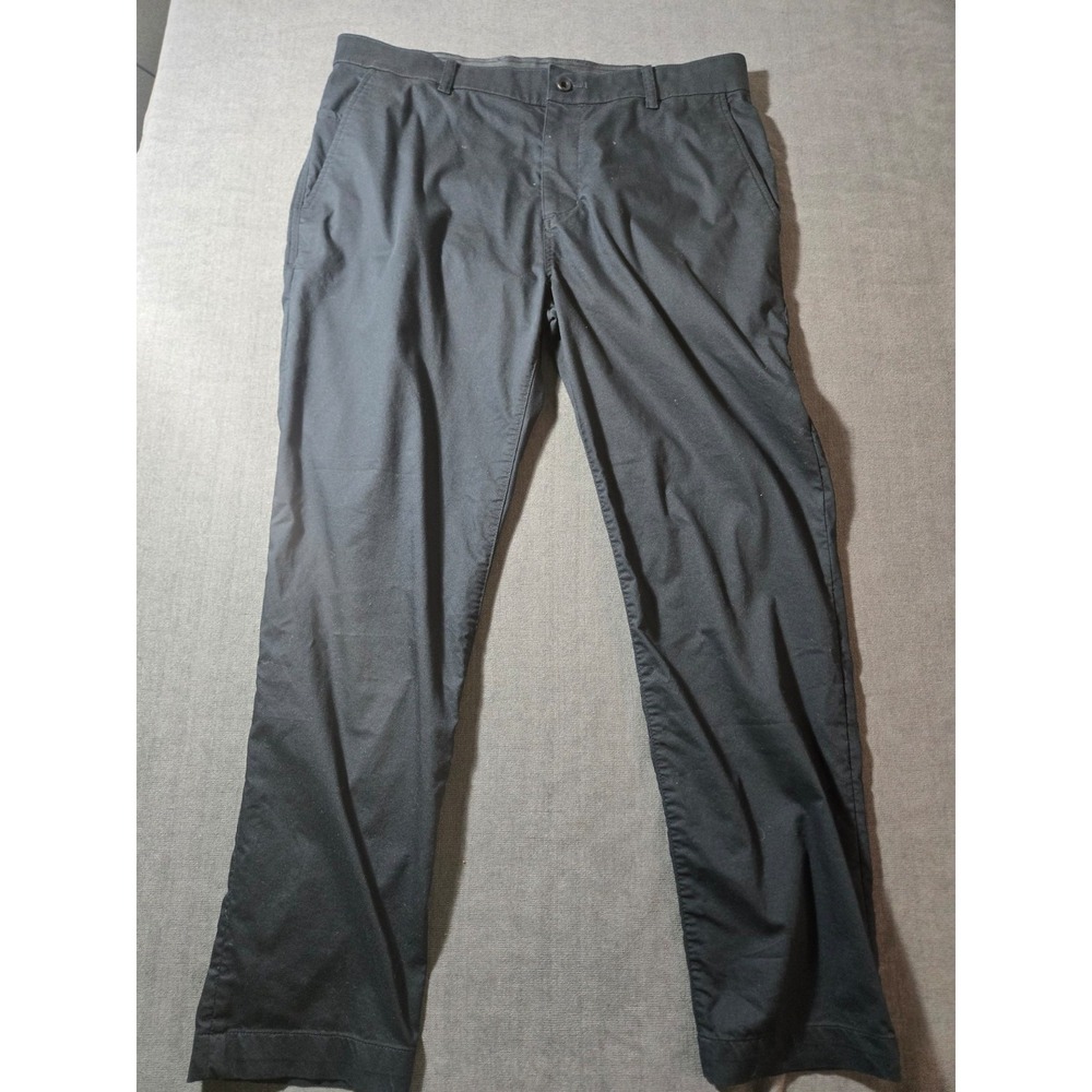 Vtg Nike Dri-Fit Golf Pants Mens 36x32 Black Orange Tag Flat Front Chino